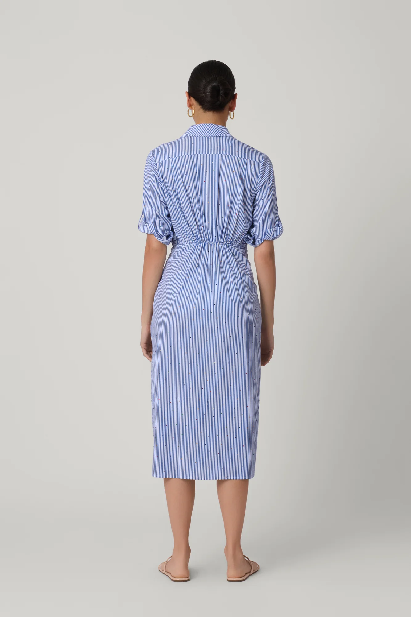 French Blue Tie Shirtdress - Image 3