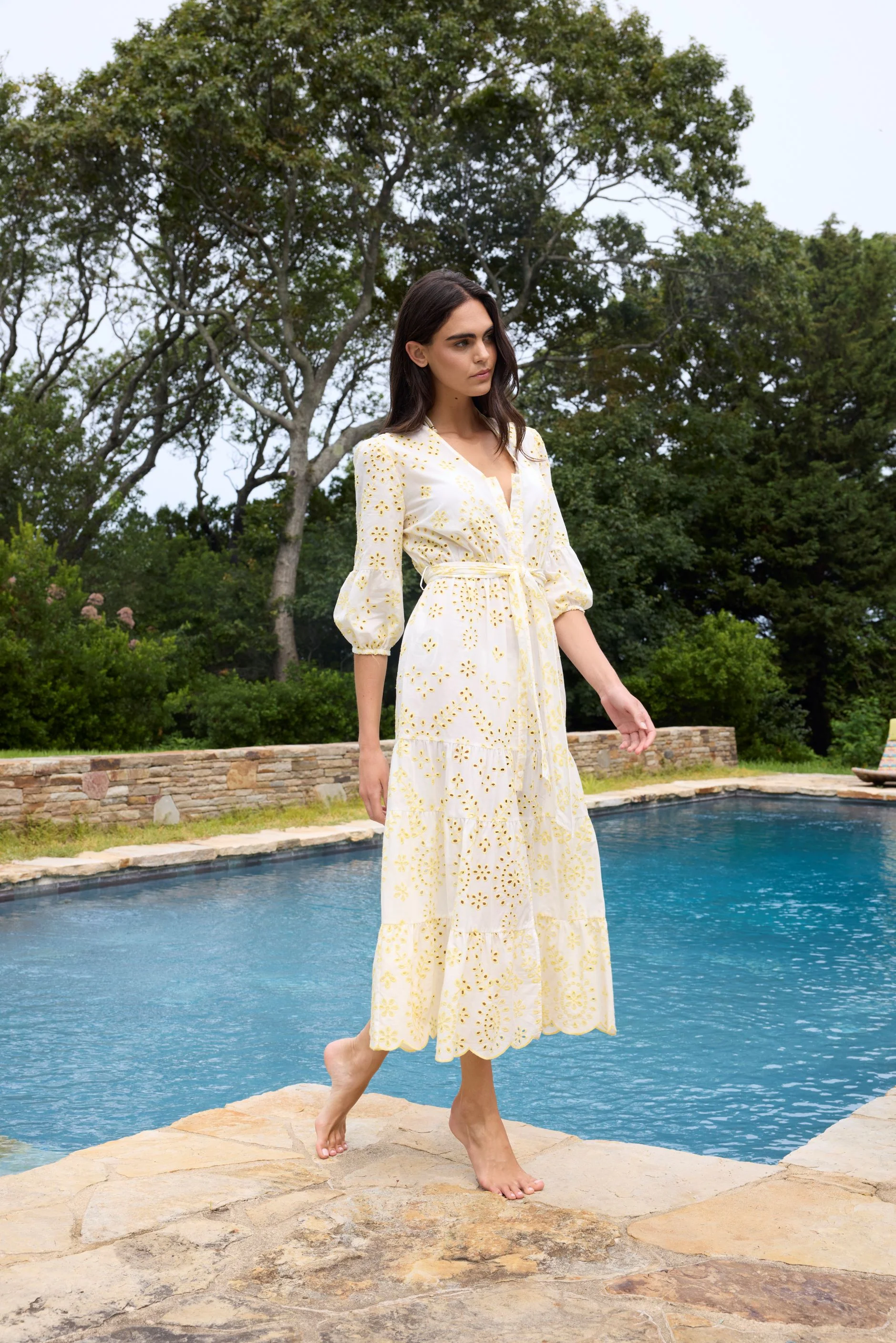 Lemon and White Santorini Dress - Image 4